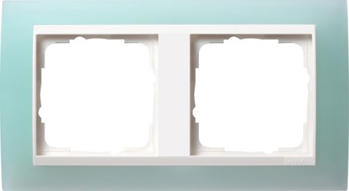 Рамка универсальная Gira Event Opaque 2-м. салатовый/белый глянец фото Рамка универсальная Gira Event Opaque 2-м. салатовый/белый глянец картинка